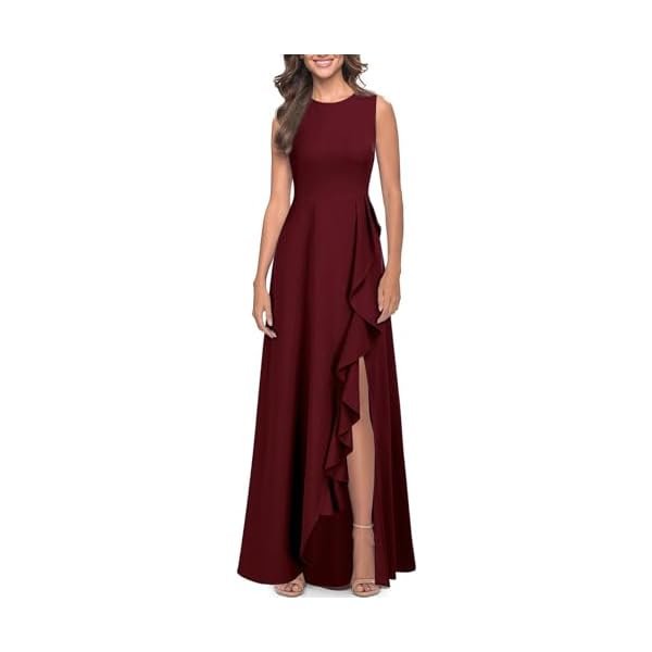 Women's Ruffle Vintage Party Evening Wedding Guest Formal Long Dresses