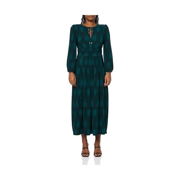 Womens Ruched-Waist Maxi Dress